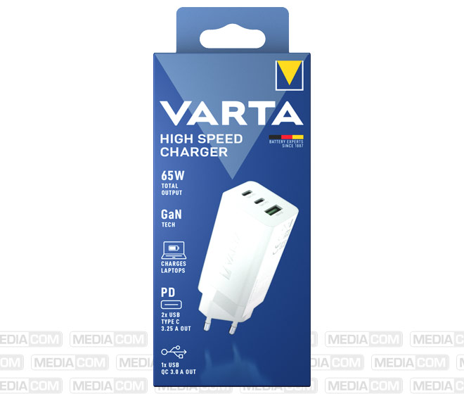 Ladeadapter, High Speed Charger, GaN, 65W, weiss Ladeadapter, High Speed Charger, GaN, 65W, weiss