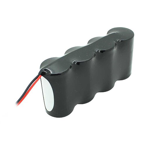 Notleuchtenakku NiCd 4,8V 4500mAh F1x4 Mono D mit 200mm Kabel einseitig Notleuchtenakku NiCd 4,8V 4500mAh F1x4 Mono D mit 200mm Kabel einseitig