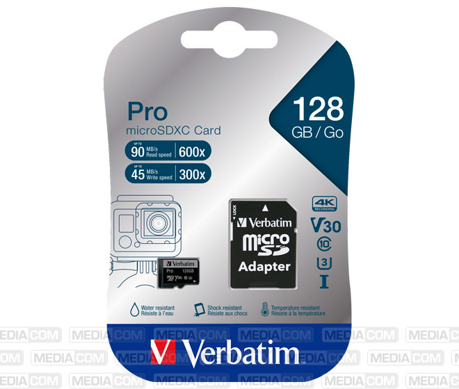 microSDXC-Card 128GB, PRO, U3, UHS-I, 4K UHD microSDXC-Card 128GB, PRO, U3, UHS-I, 4K UHD