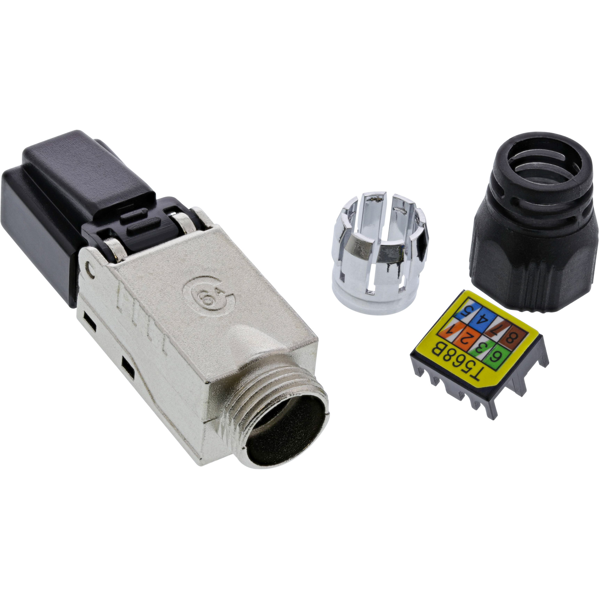 Inline® RJ45 Stecker Cat.6A 500MHz, feldkonfektionierbar, geschirmt, Schraubv.