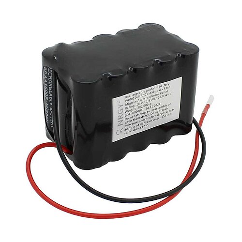 Akkupack NiMH 18V 1600mAh F3x5 Mignon AA mit 200mm Kabel Akkupack NiMH 18V 1600mAh F3x5 Mignon AA mit 200mm Kabel