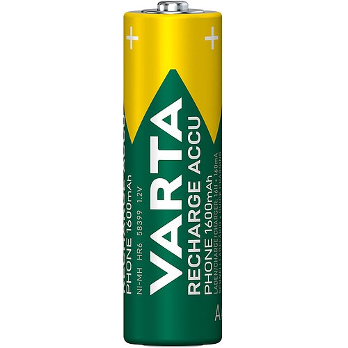 2x Varta NiMH AA Mignon 1600mAh HR6 Akku für DECT Telefon T399
