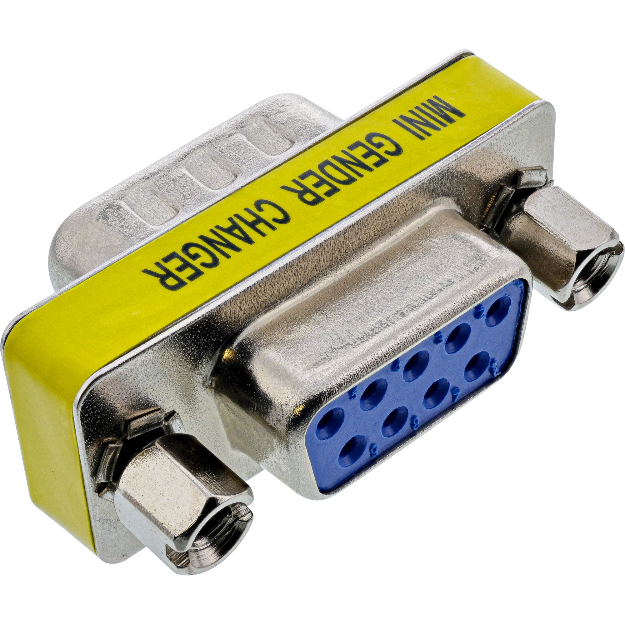 Inline® Mini-Gender-Changer, 9pol Stecker / Buchse