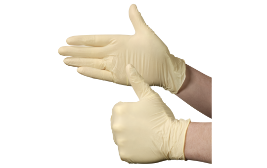 Einweghandschuhe Latex,100 Stück, Größe S, natur-transparent Einweghandschuhe Latex,100 Stück, Größe S, natur-transparent