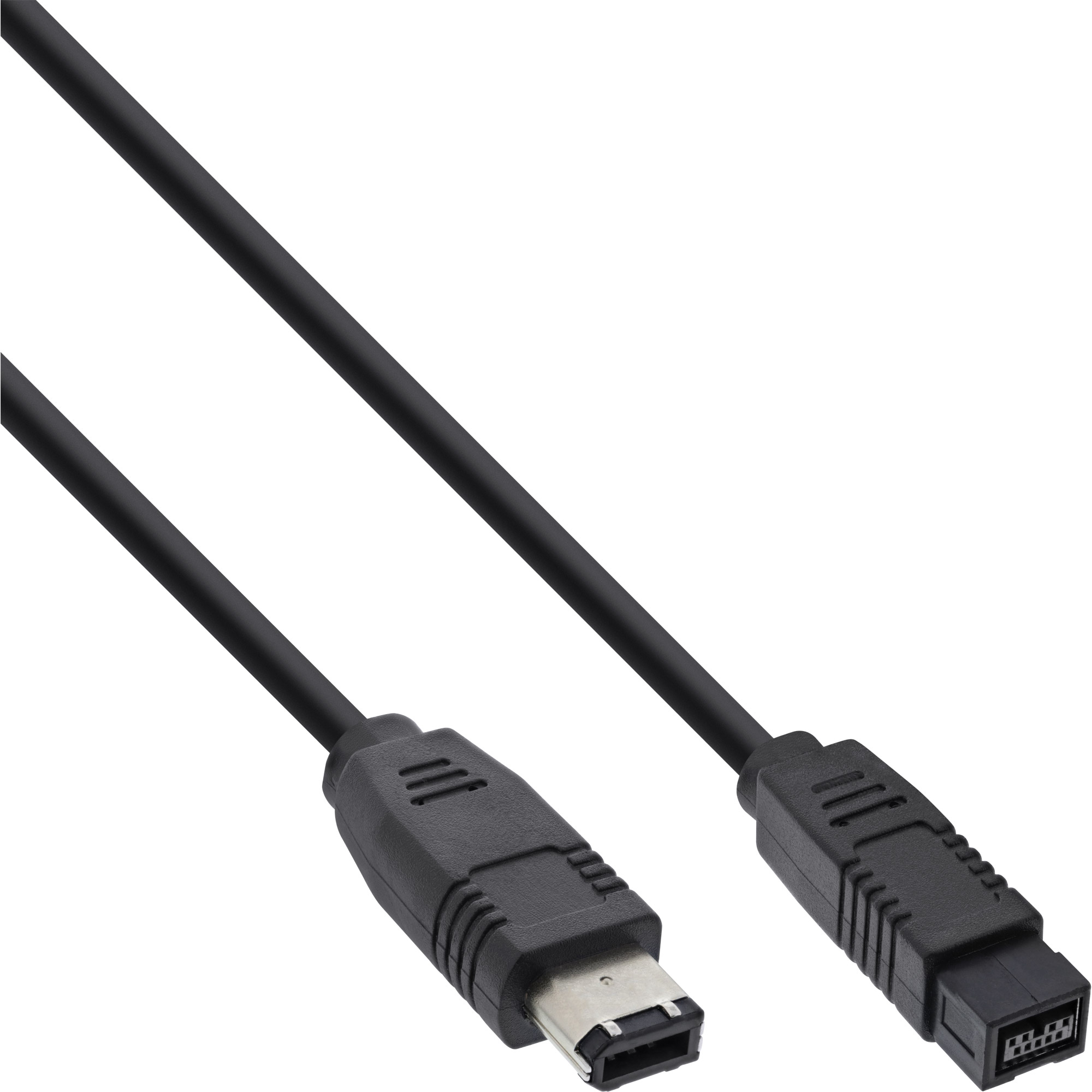 Inline® FireWire Kabel, IEEE1394 6pol Stecker zu 9pol Stecker, schwarz, 1m