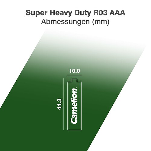 1x Camelion Super Heavy Duty AAA Micro R03 Zink Kohle Batterie