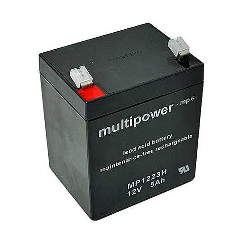 Multipower MP1223H AGM 12 V 5,0 Ah - 6,3mm Faston Multipower MP1223H AGM 12 V 5,0 Ah - 6,3mm Faston