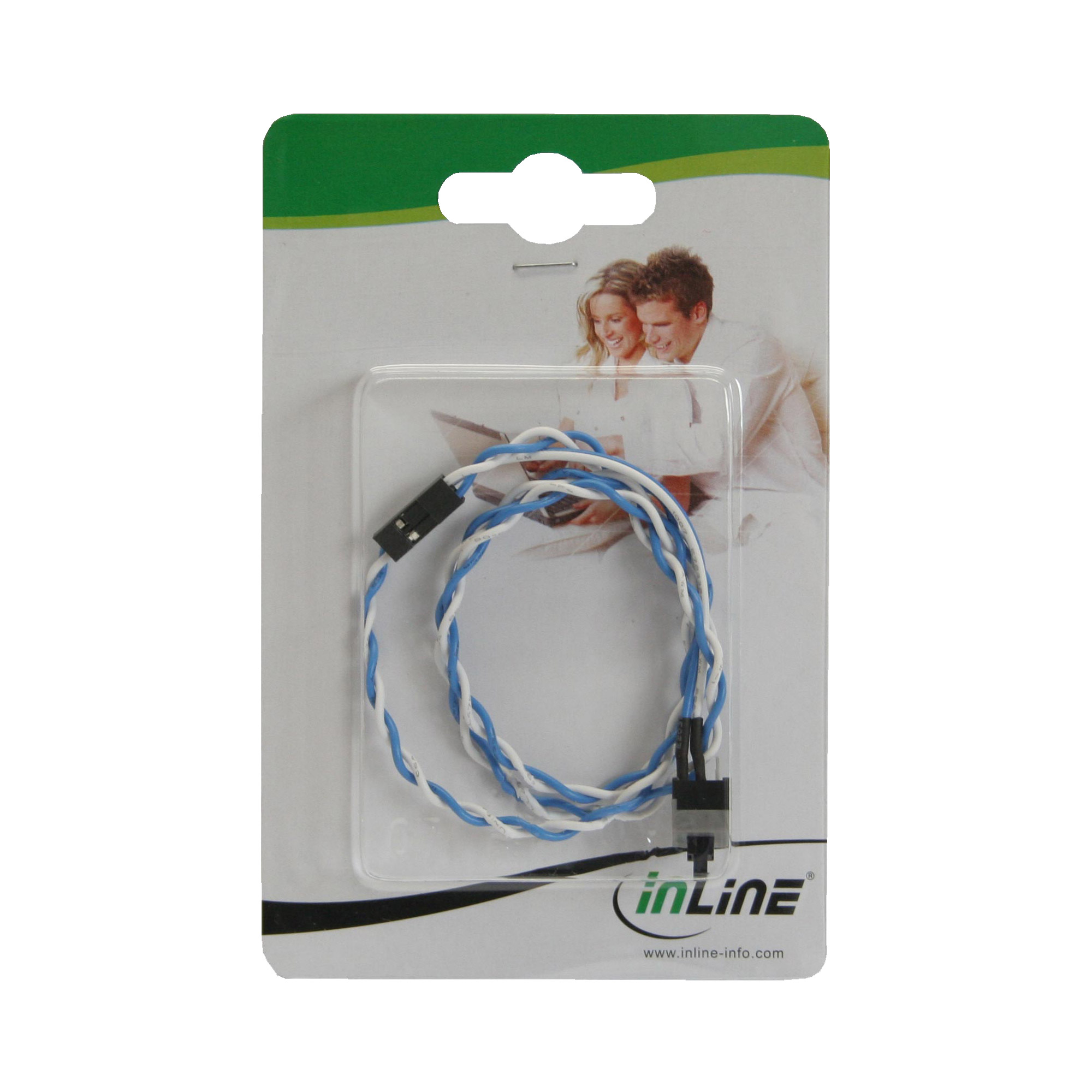 Inline® Strom Reset-Taster, mit Kabel, 0,3m