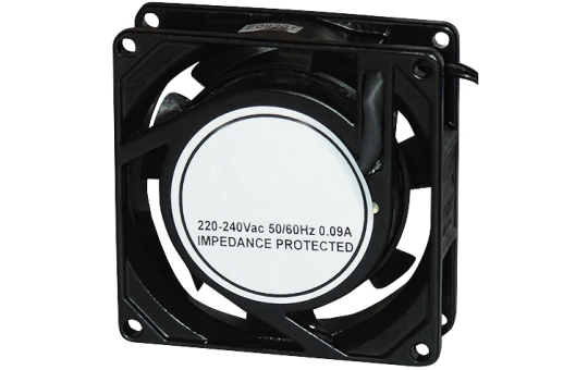 Lüfter McPower, 80x80 mm, 230 V, Aluminium, 80 mA, 2.100 rpm, 29 dBa
