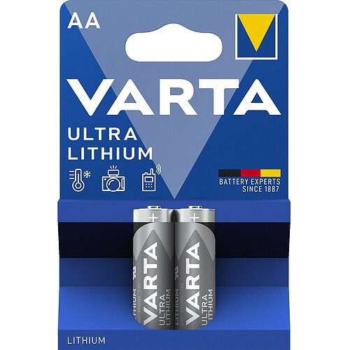2x Varta Ultra AA Mignon FR6 Lithium Batterie