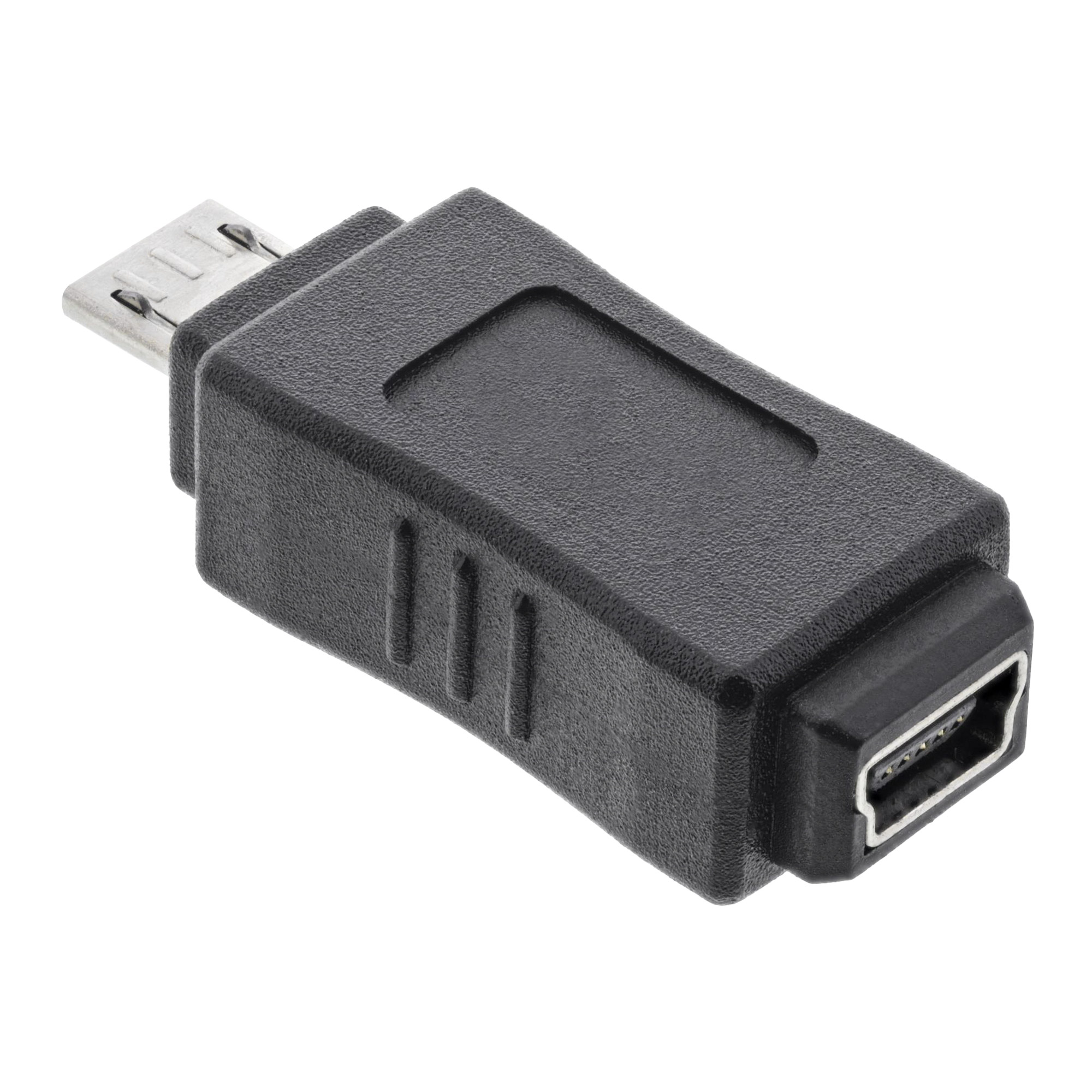 Inline® Micro-USB Adapter, Micro-B Stecker an Mini USB 5-pol Buchse