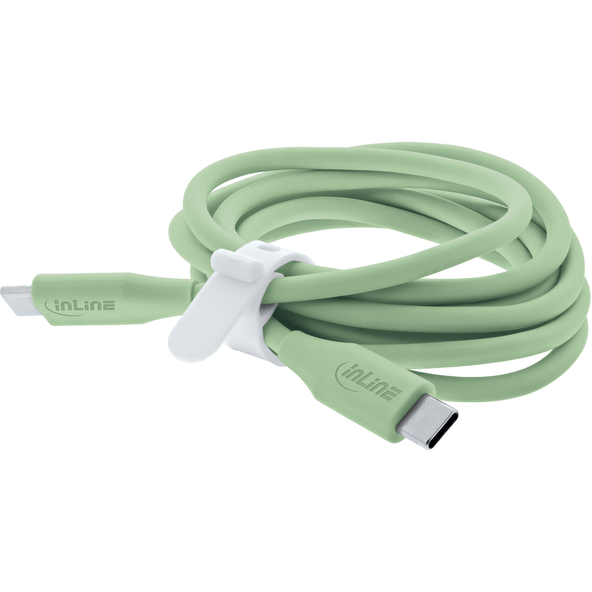 InLine® "Colour your Charge" USB-C Schnellladekabel 100W Grün 1m