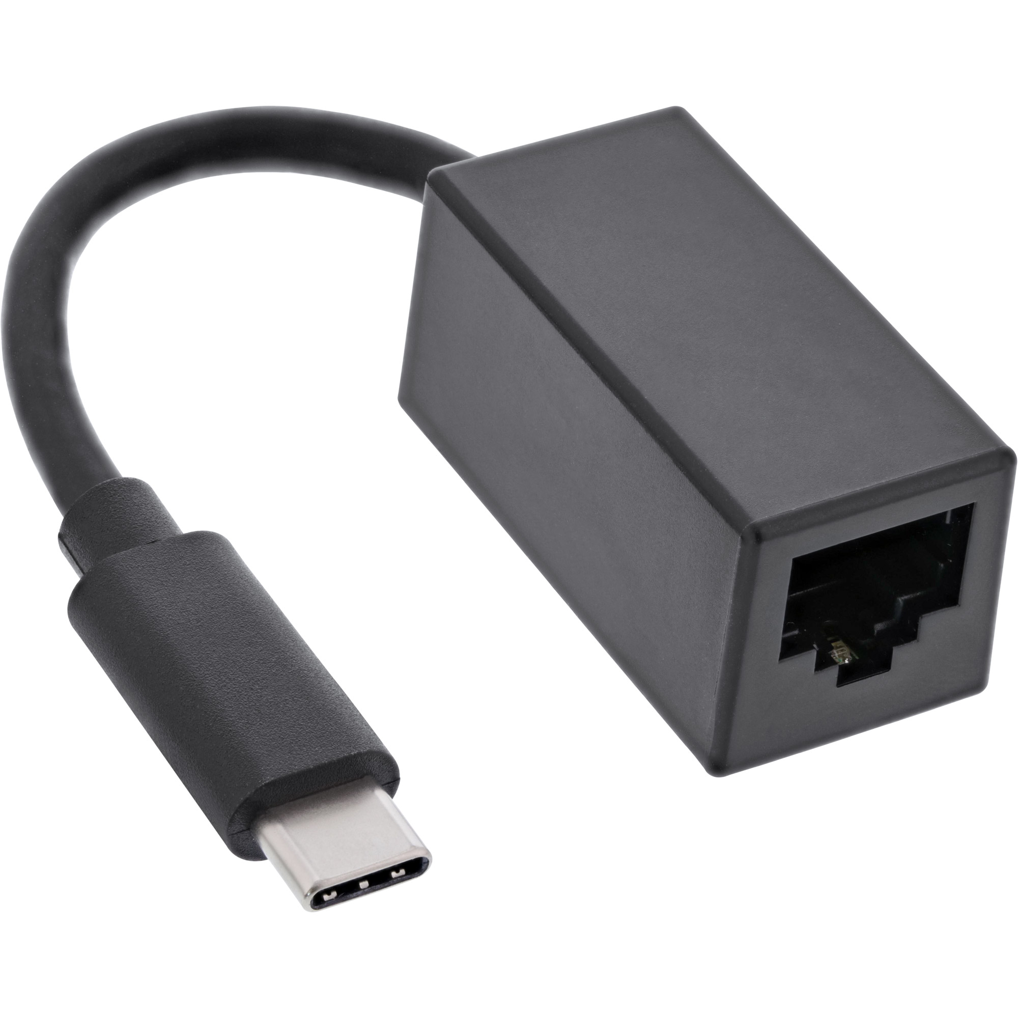 Inline® USB 3.2 Netzwerkadapter Kabel, Gigabit Netzwerk, USB-C