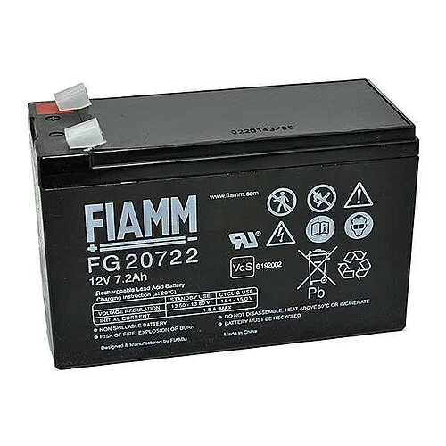 Fiamm FG20722 12V 7,2Ah 6,3mm Faston Fiamm FG20722 12V 7,2Ah 6,3mm Faston