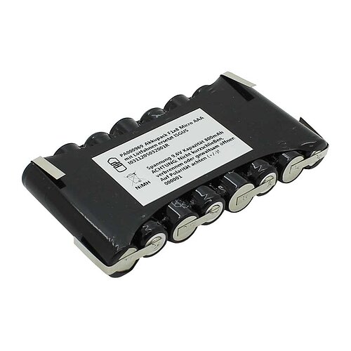 Akkupack NiMH 9,6V 800mAh F1x8 Micro AAA mit Lötfahnen ersetzt ISGUS I0311205032001R