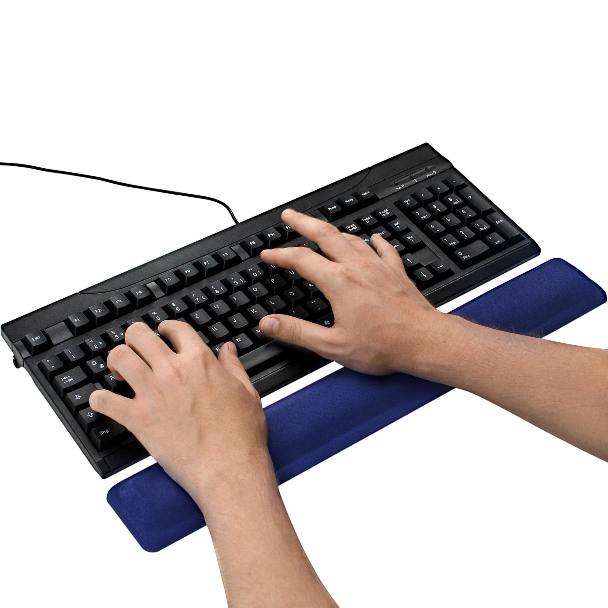 Inline® Tastatur-Pad, blau, Gel Handballenauflage, 464x60x23mm