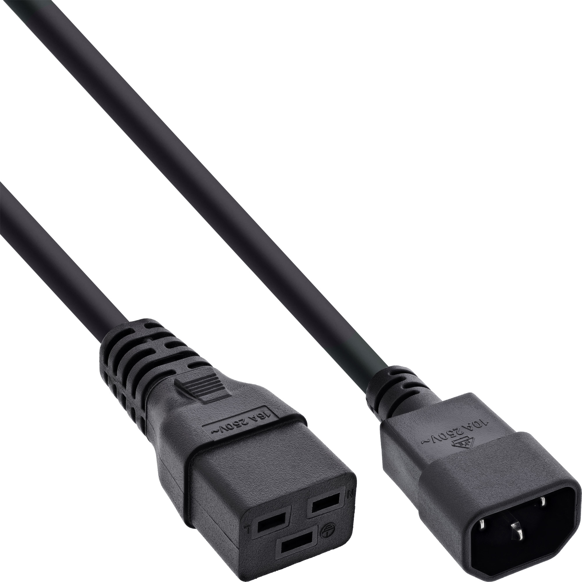 Inline® Netz Adapterkabel, IEC-60320 C14 auf C19, max 10A, 3m