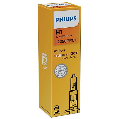 Philips H1 - P14,5s 12V 55W Premium Vision +30%