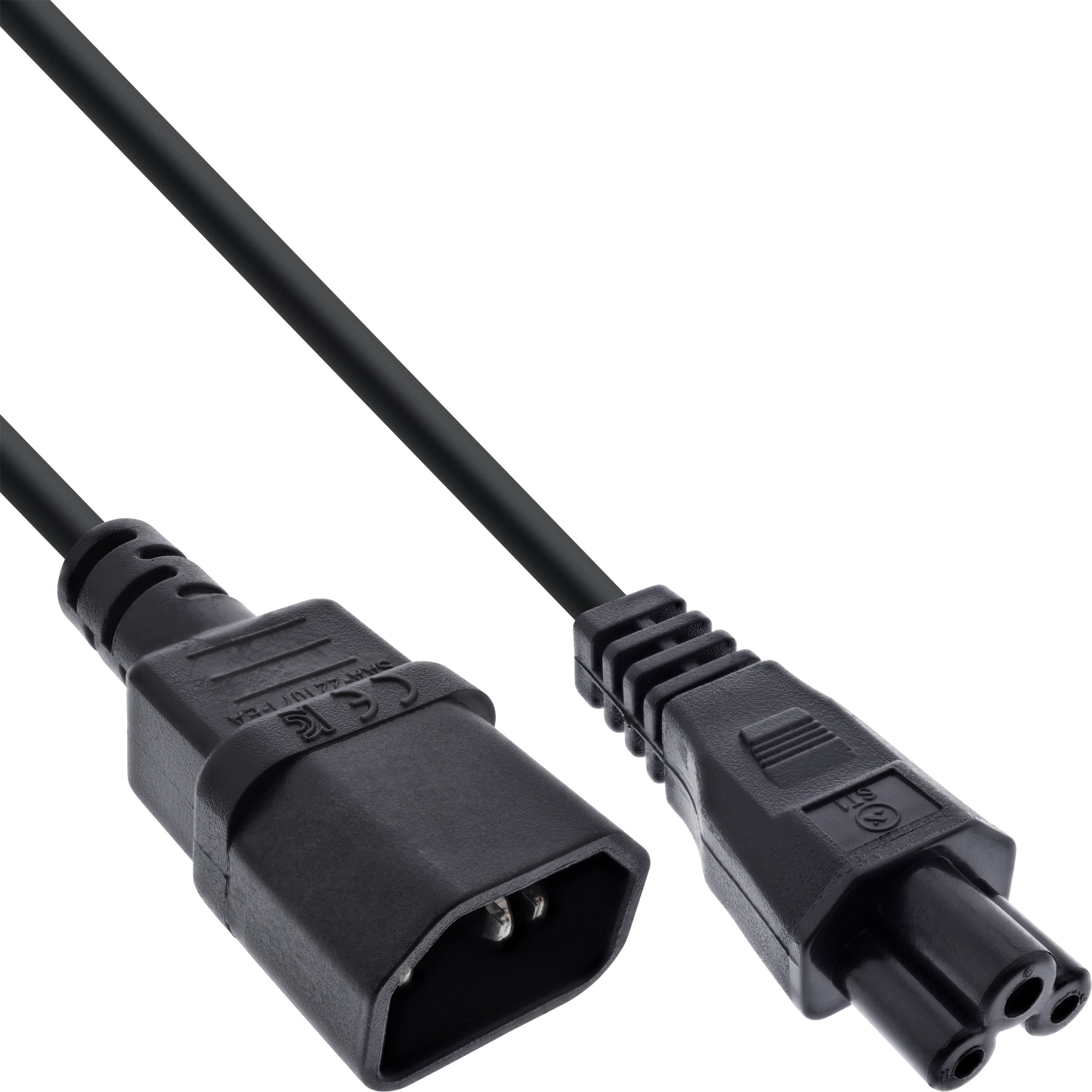 InLine® Netzkabel, C14 Kupplung auf C5 Stecker, schwarz, 1m InLine® Netzkabel, C14 Kupplung auf C5 Stecker, schwarz, 1m
