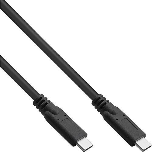 Inline® USB 3.2 Gen.1x2 Kabel, USB-C Stecker/Stecker, schwarz, 5m