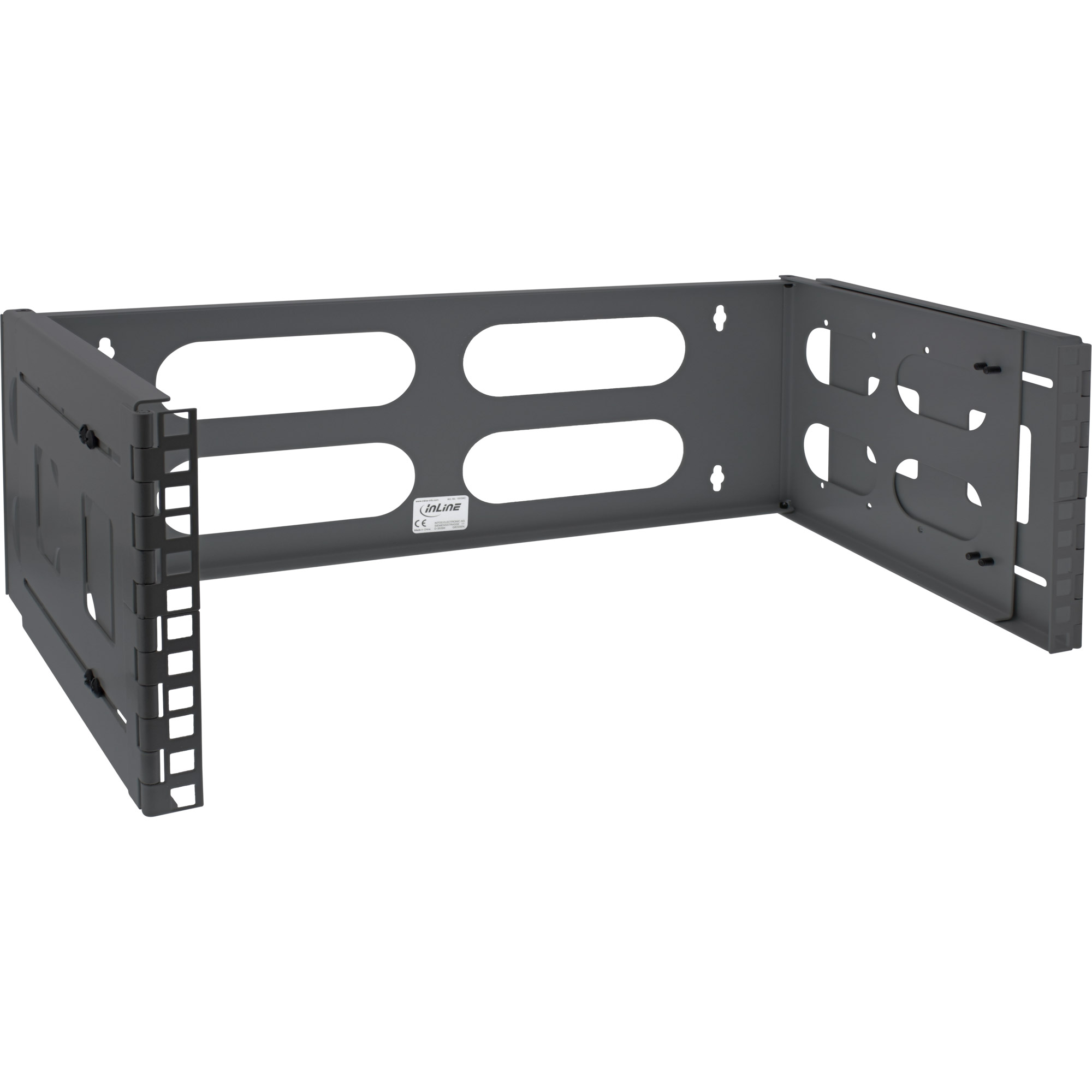 Inline® 19" Rack zur Wandmontage, 4HE, 24-40cm Tiefe, schwarz