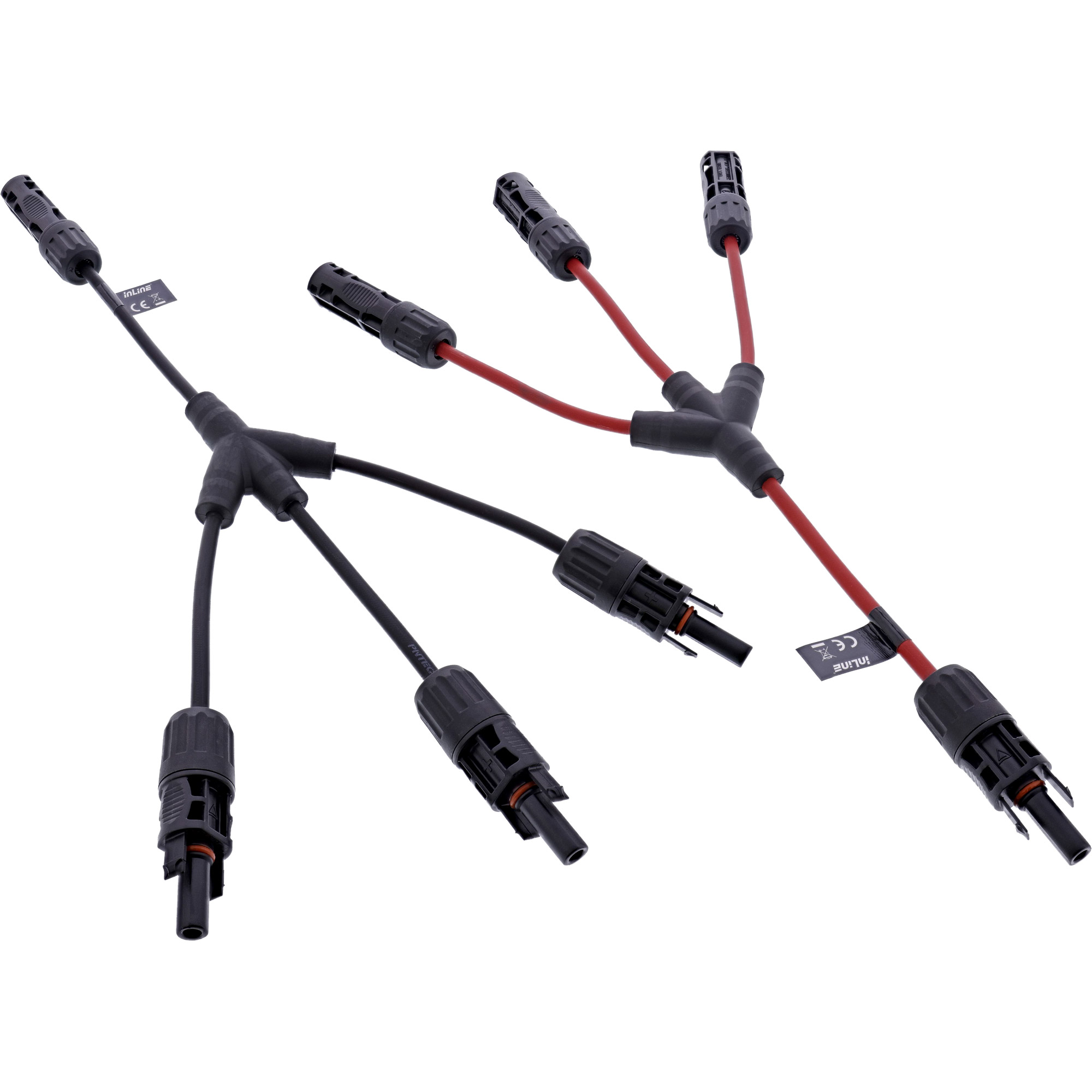 0.36m - InLine® Solarkabel 3-fach Verteiler-Set schwarz/rot 0.36m - InLine® Solarkabel 3-fach Verteiler-Set schwarz/rot