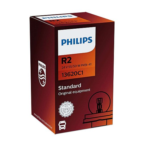 Philips R2 24V 55/50W P45t-41 24V Halogen 1Stück