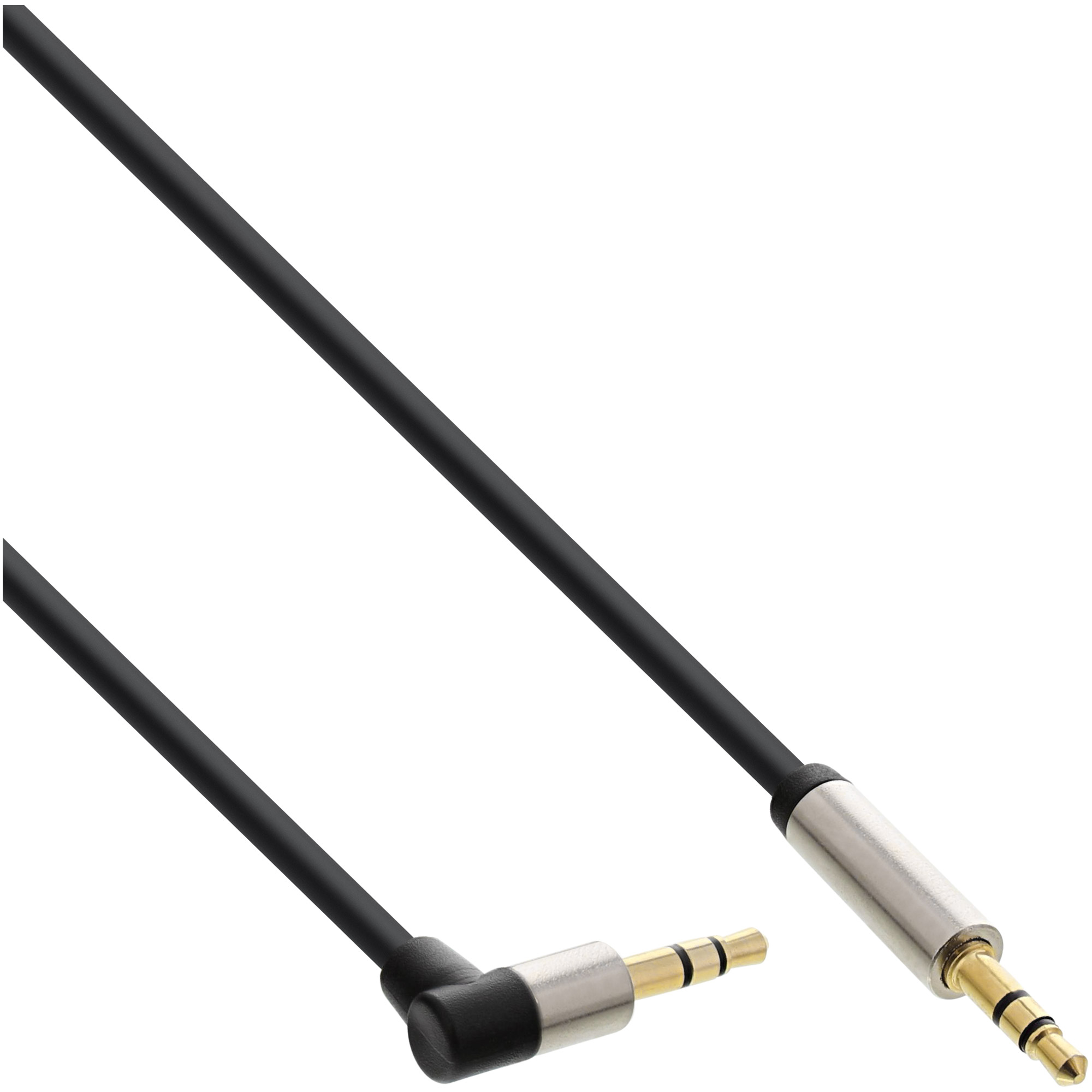 3m - Inline® Slim Audio Kabel Klinke 3,5mm ST/ST, gewinkelt, Stereo 3m - Inline® Slim Audio Kabel Klinke 3,5mm ST/ST, gewinkelt, Stereo