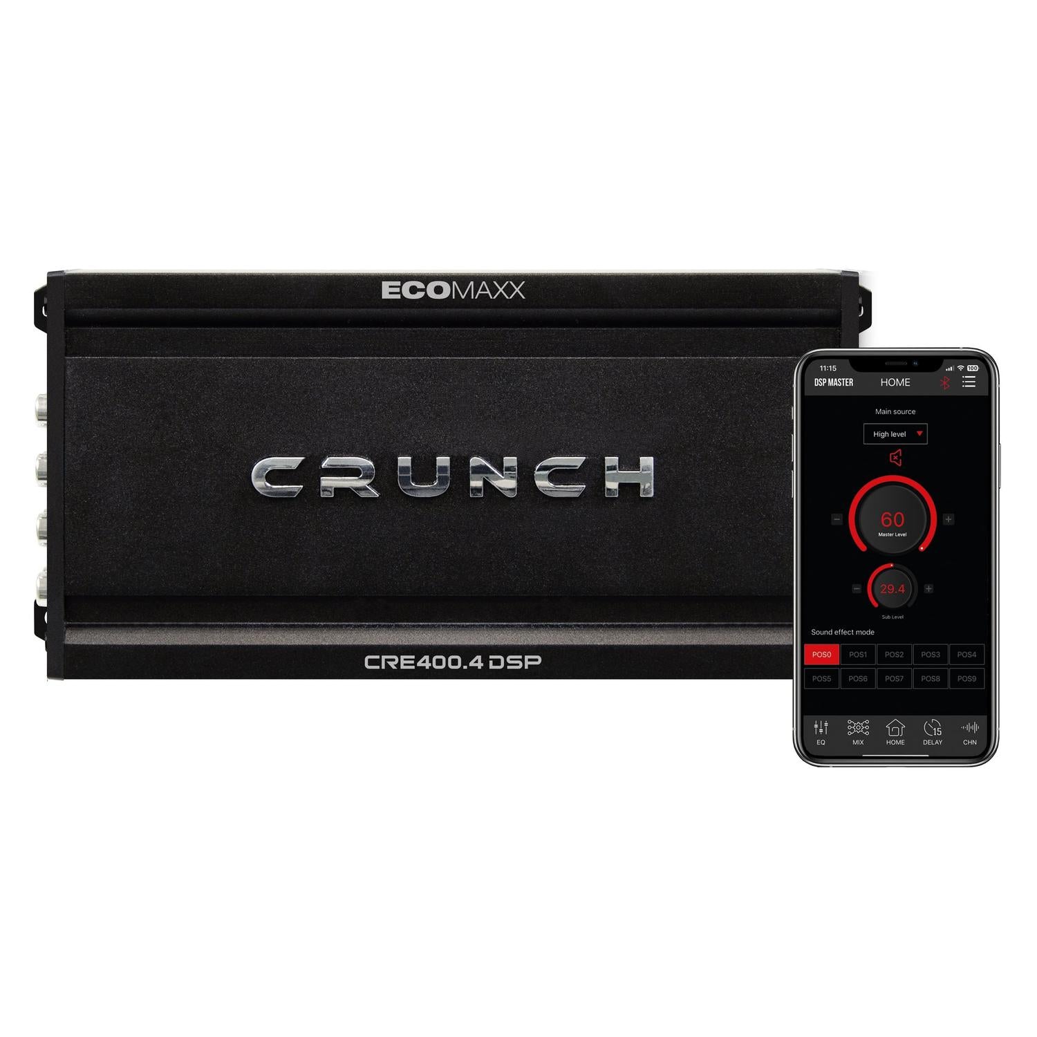 Crunch ECOMAXX CRE400.4DSP-ISO.M 4-Kanal DSP-Verstärker