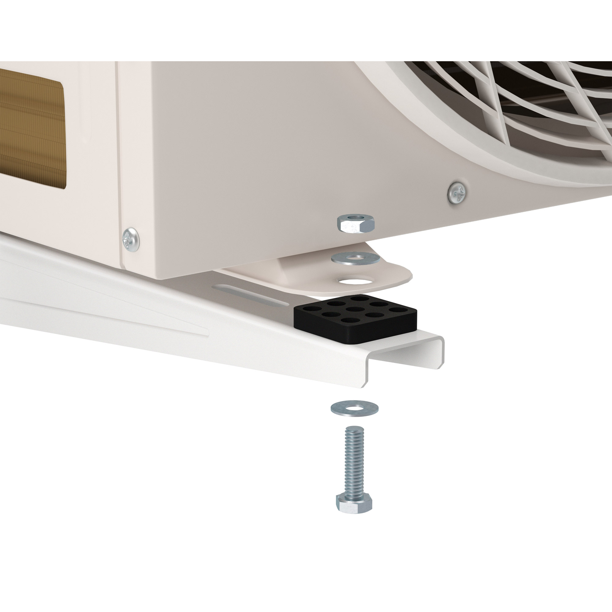 Inline® Halterung für Split Klimaanlage außengerät oder Wärempumpe, weiß
