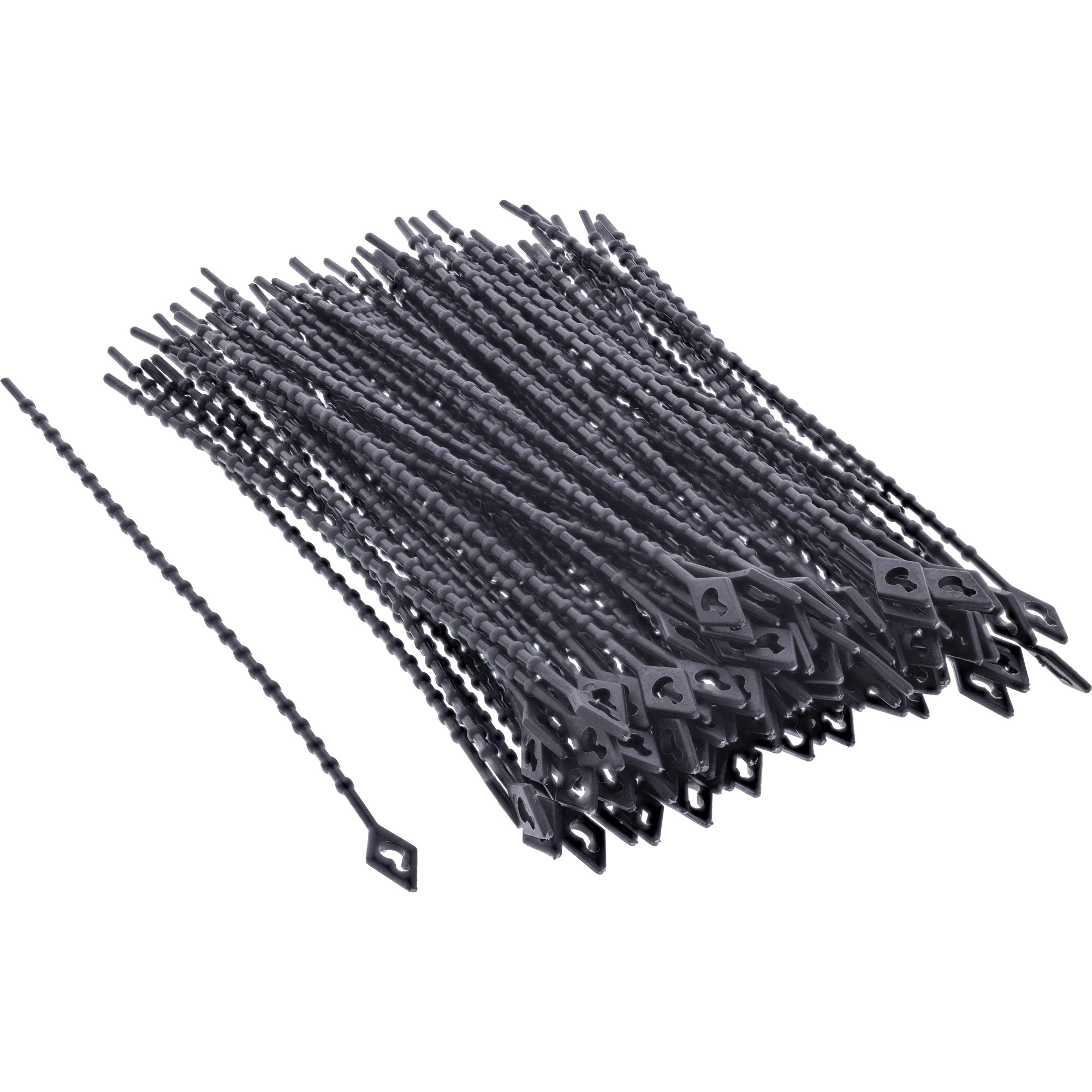 Inline® Kabelbinder Kugelbinder schwarz, Länge 150mm, 100 Stück