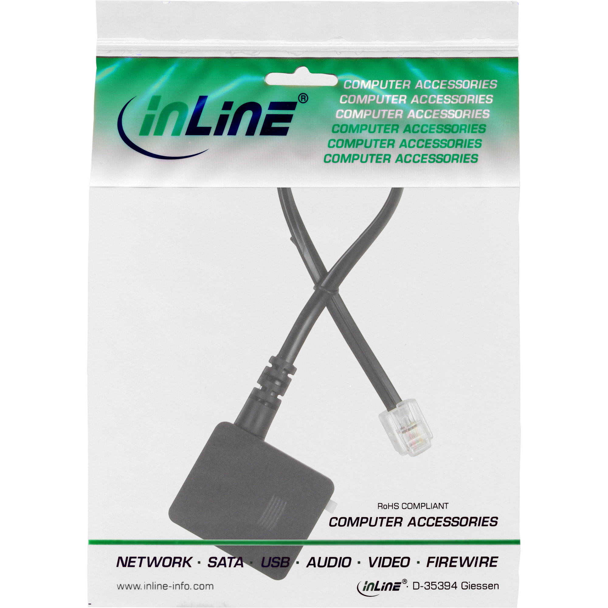 Inline® TAE Adapterkabel, RJ11 Stecker auf TAE-N Buchse Inline® TAE Adapterkabel, RJ11 Stecker auf TAE-N Buchse