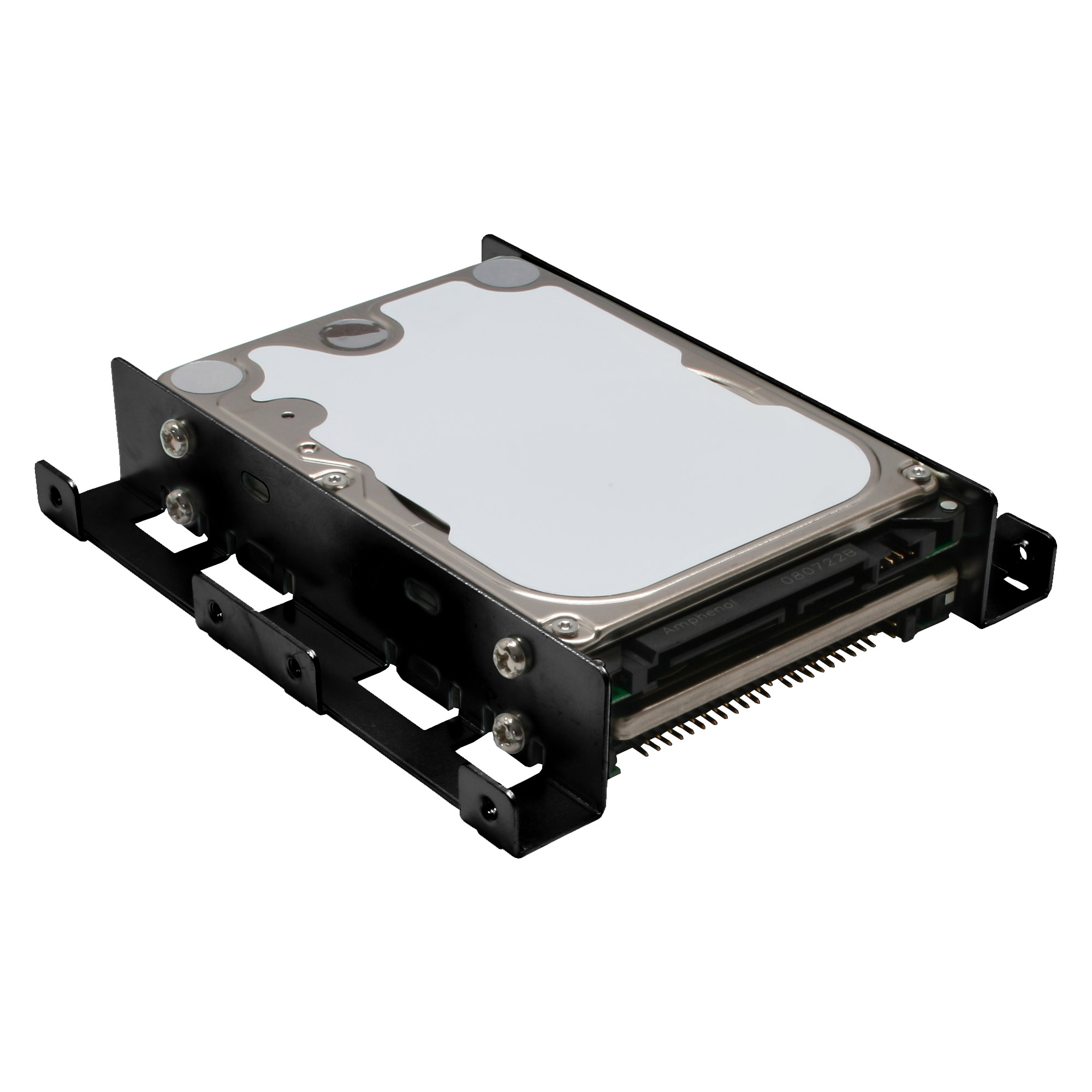 Inline® HDD/SSD Einbauschienen, 2x 6,35cm (2,5") zu 8,89cm (3,5"), schwarz