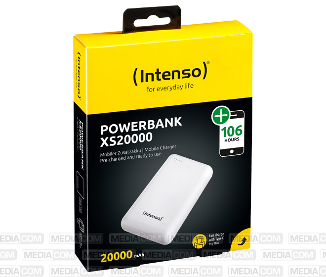 Akku Powerbank, 20.000mAh, XS20000, weiss Akku Powerbank, 20.000mAh, XS20000, weiss