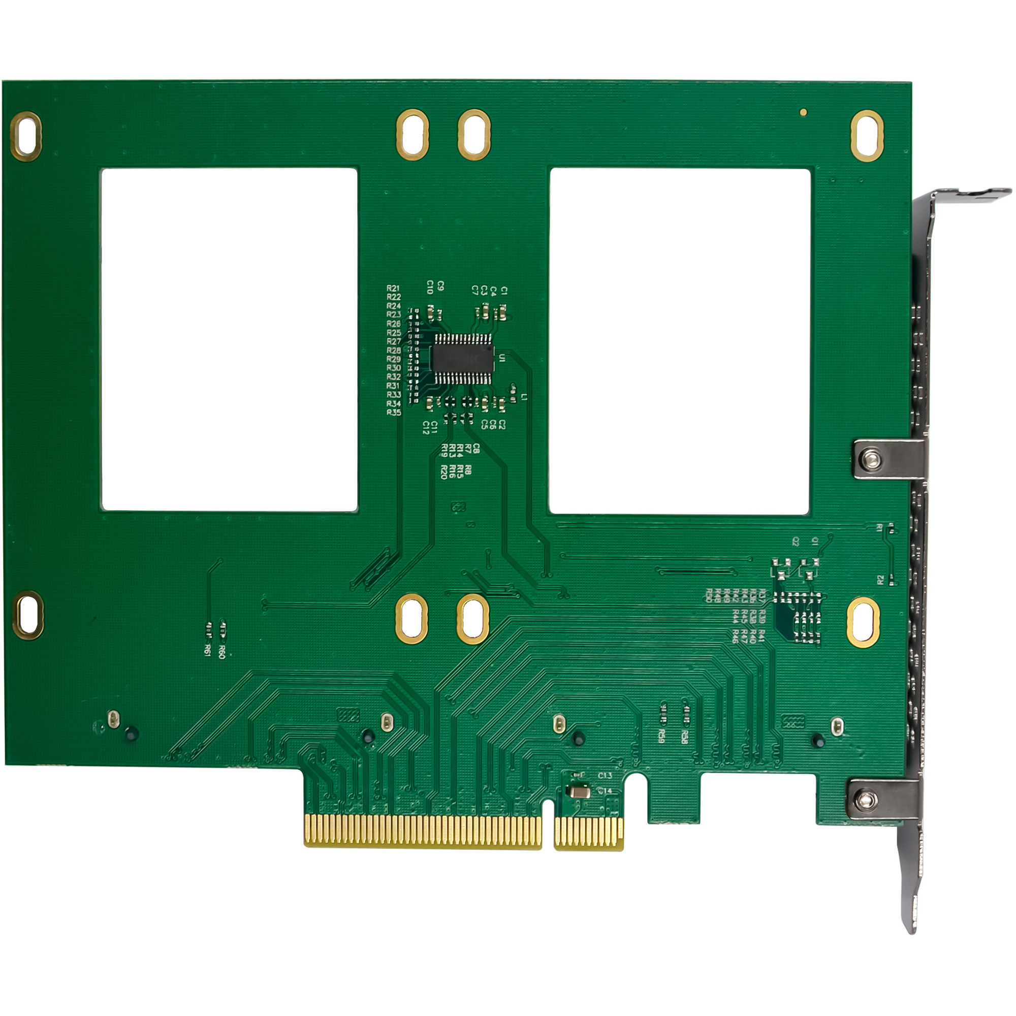 InLine® PCIe Karte zu 2x intern U.2 NVMe SFF-8639 - Bifurcation, PCIe x8, breit
