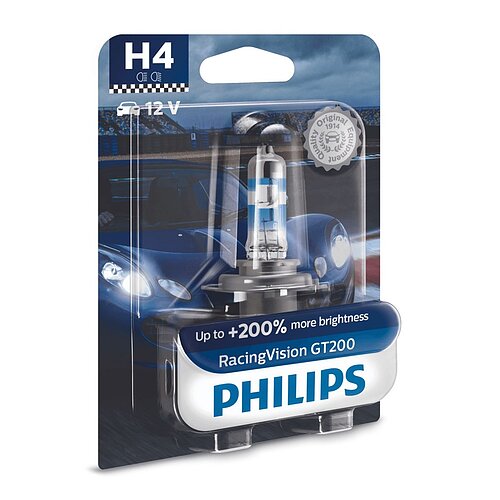 Philips H4 12V 60/55W P43t-38 RacingVision GT200 1Stücl Blister