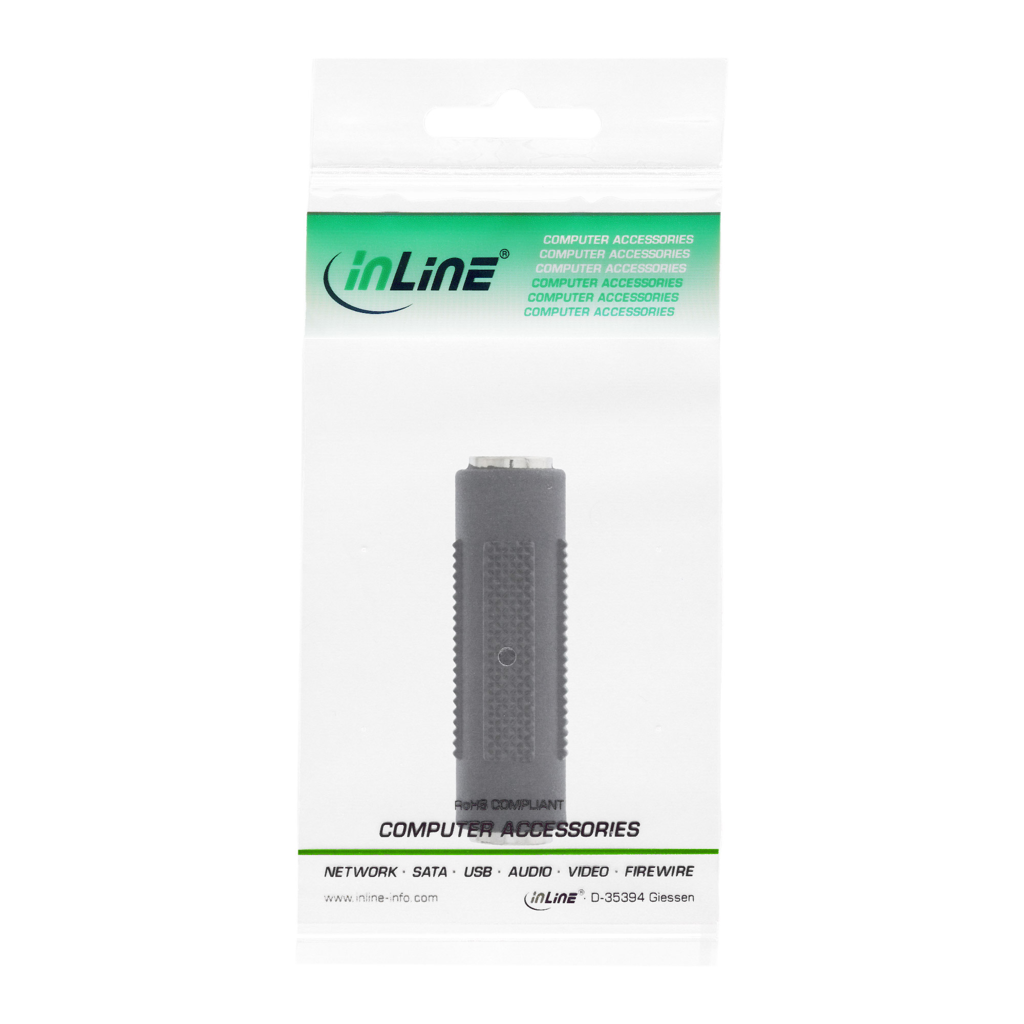 Inline® Audio Adapter, 3,5mm Klinke Buchse / Buchse, Stereo Inline® Audio Adapter, 3,5mm Klinke Buchse / Buchse, Stereo