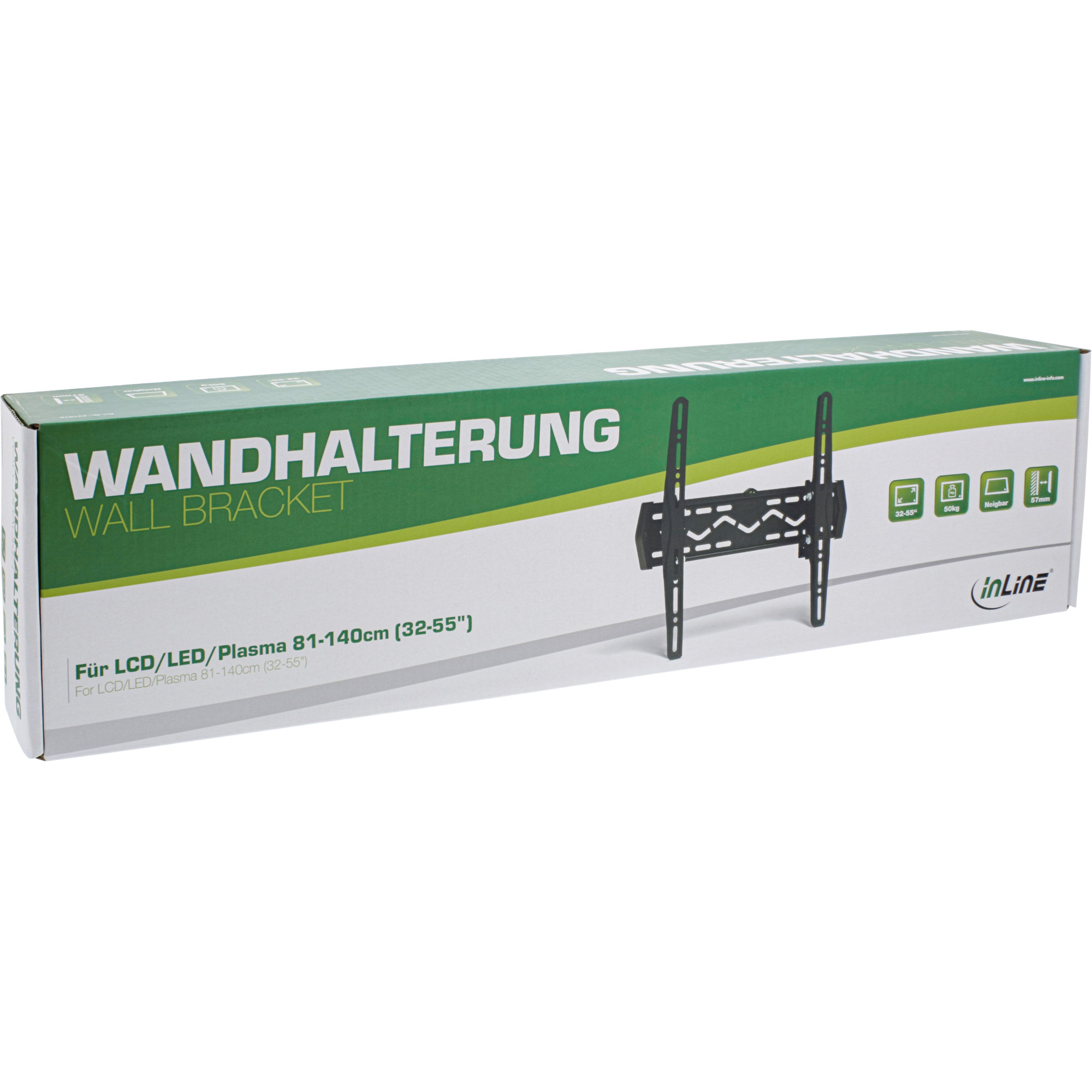 Inline® Wandhalterung für LCD/LED/Plasma 81-140cm (32-55"), max. 50kg Inline® Wandhalterung für LCD/LED/Plasma 81-140cm (32-55"), max. 50kg