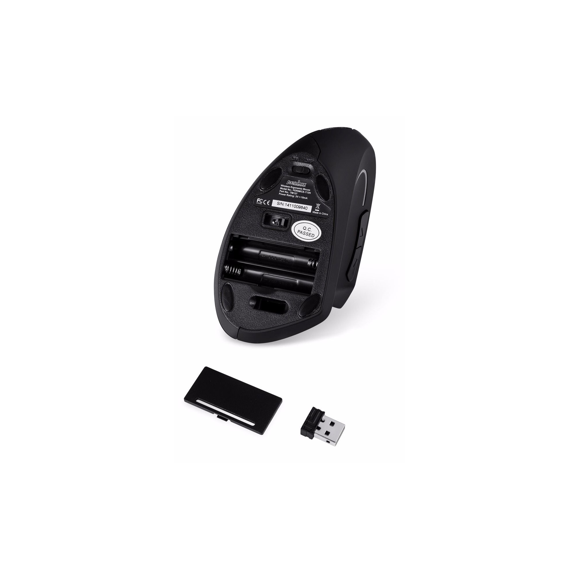 Perixx PERIMICE-713, ergonomische Maus, für Rechtshänder, vertikal, schwarz Perixx PERIMICE-713, ergonomische Maus, für Rechtshänder, vertikal, schwarz
