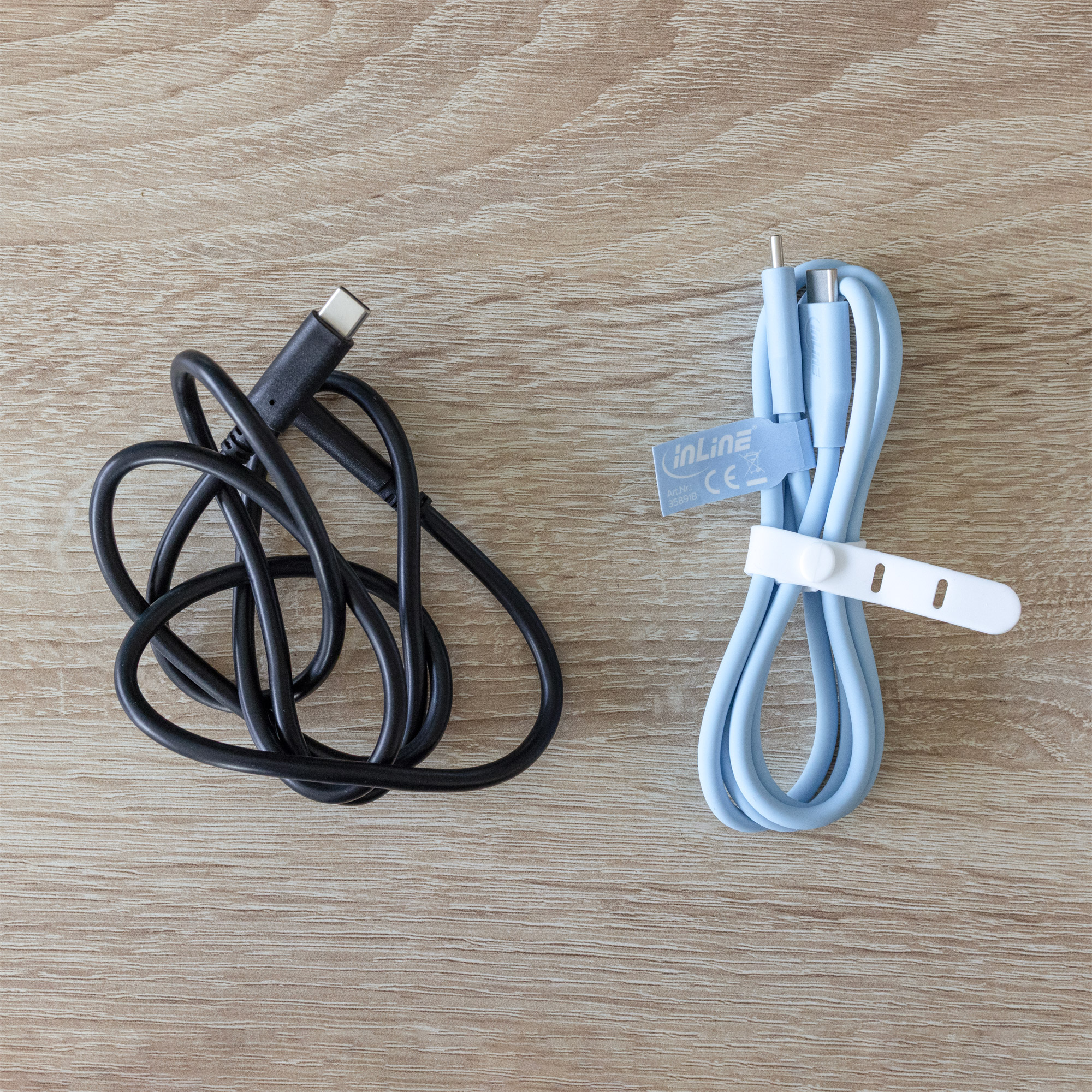 InLine® "Colour your Charge" USB-C Schnellladekabel 100W Blau 1m
