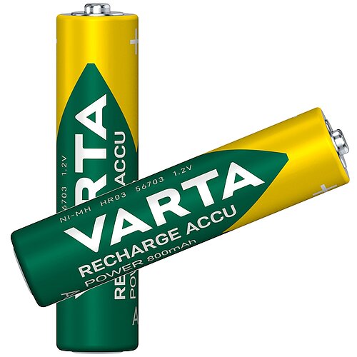 2x Varta NiMH AAA Micro 800mAh HR03 Power Recharge Akku 2x Varta NiMH AAA Micro 800mAh HR03 Power Recharge Akku
