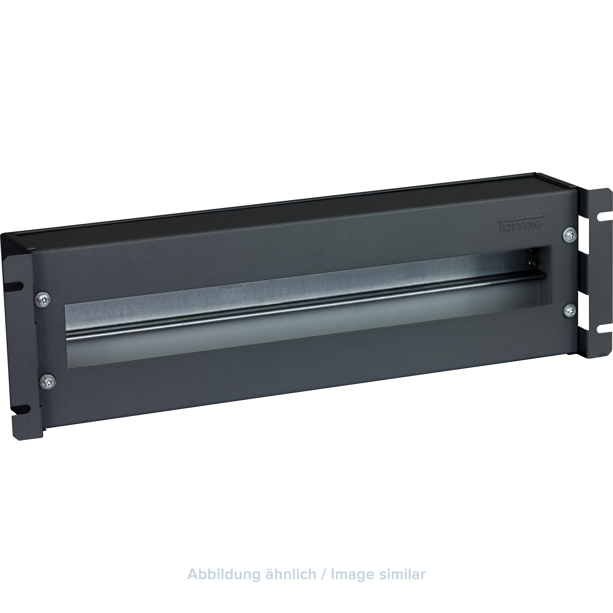 Triton RAB-JL-X02-A1 19" Schutzsch.leiste 3HE mit Hutschiene/Abdeckung, schwarz