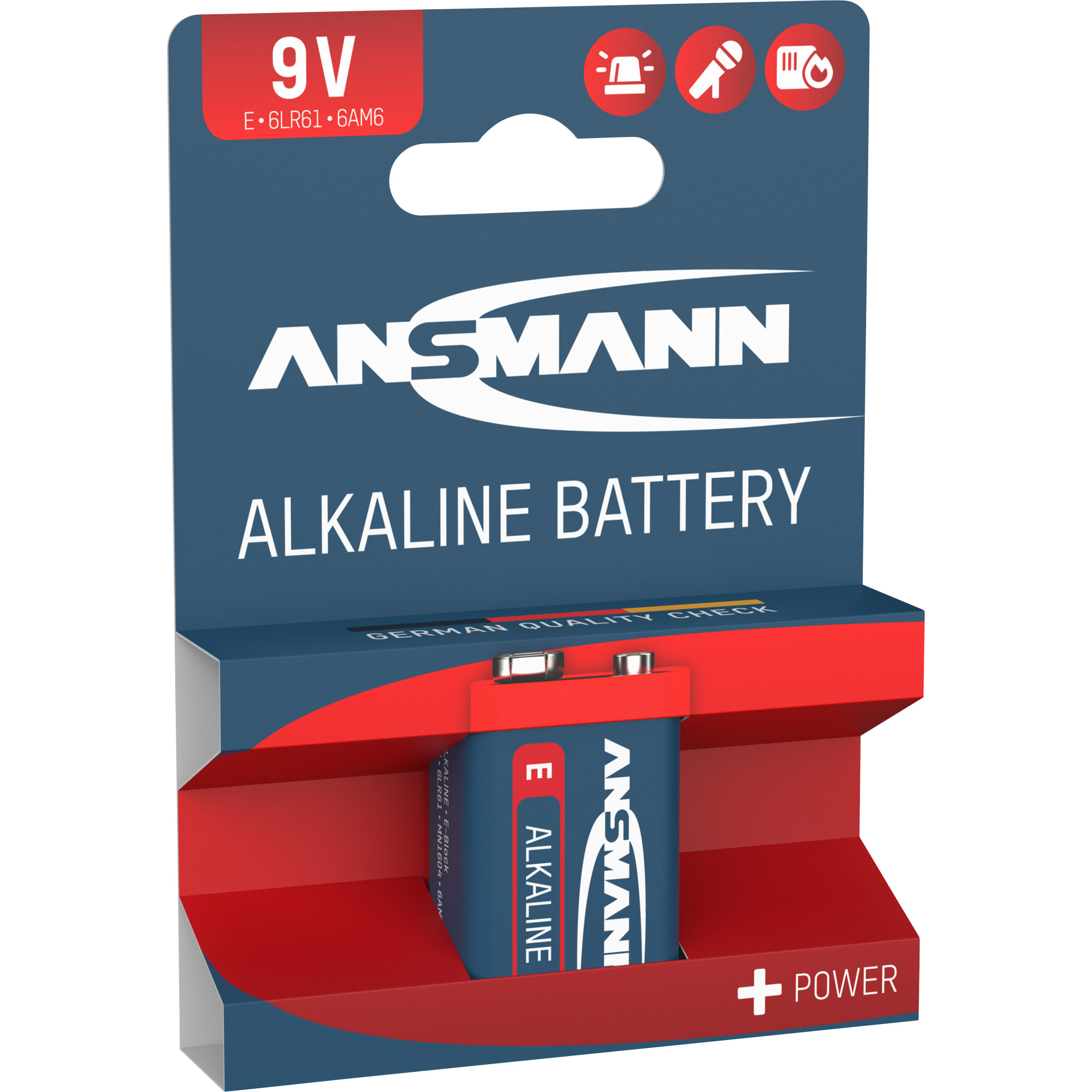 Ansmann Red 9V Block 6LR61 Alkaline Batterie - 1er Verpackung Ansmann Red 9V Block 6LR61 Alkaline Batterie - 1er Verpackung
