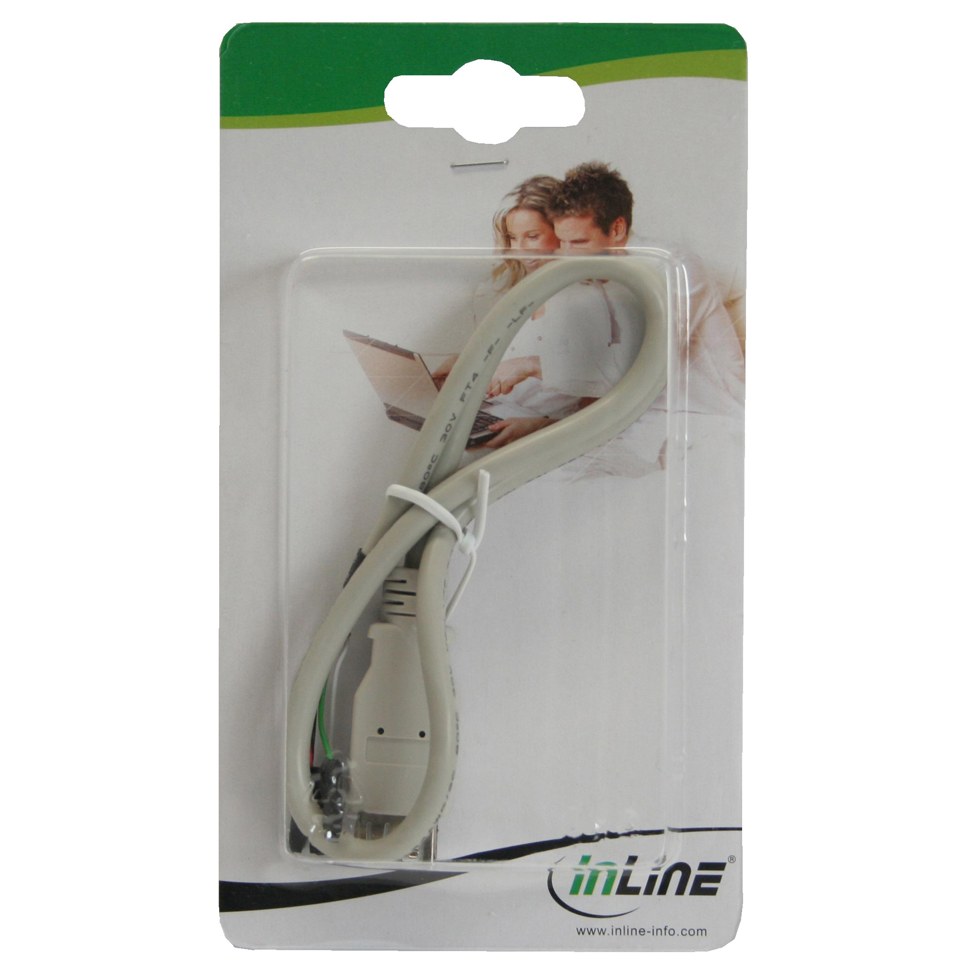 Inline® USB 2.0 Adapterkabel, Buchse A auf Pfostenanschluss, 0,40m