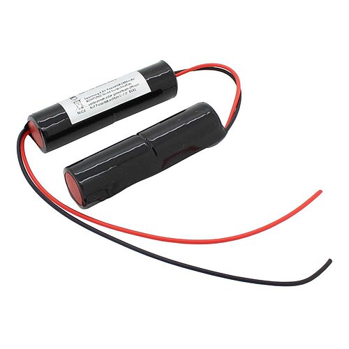Notleuchtenakku NiCd 4,8V 1800mAh 2x L1x2 Sub-C mit 200mm Kabel Notleuchtenakku NiCd 4,8V 1800mAh 2x L1x2 Sub-C mit 200mm Kabel