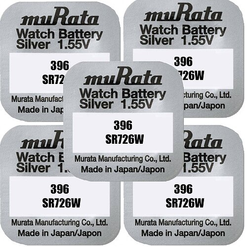5x Murata SR726W SR59 396 Silberoxid Batterie 1,55 V