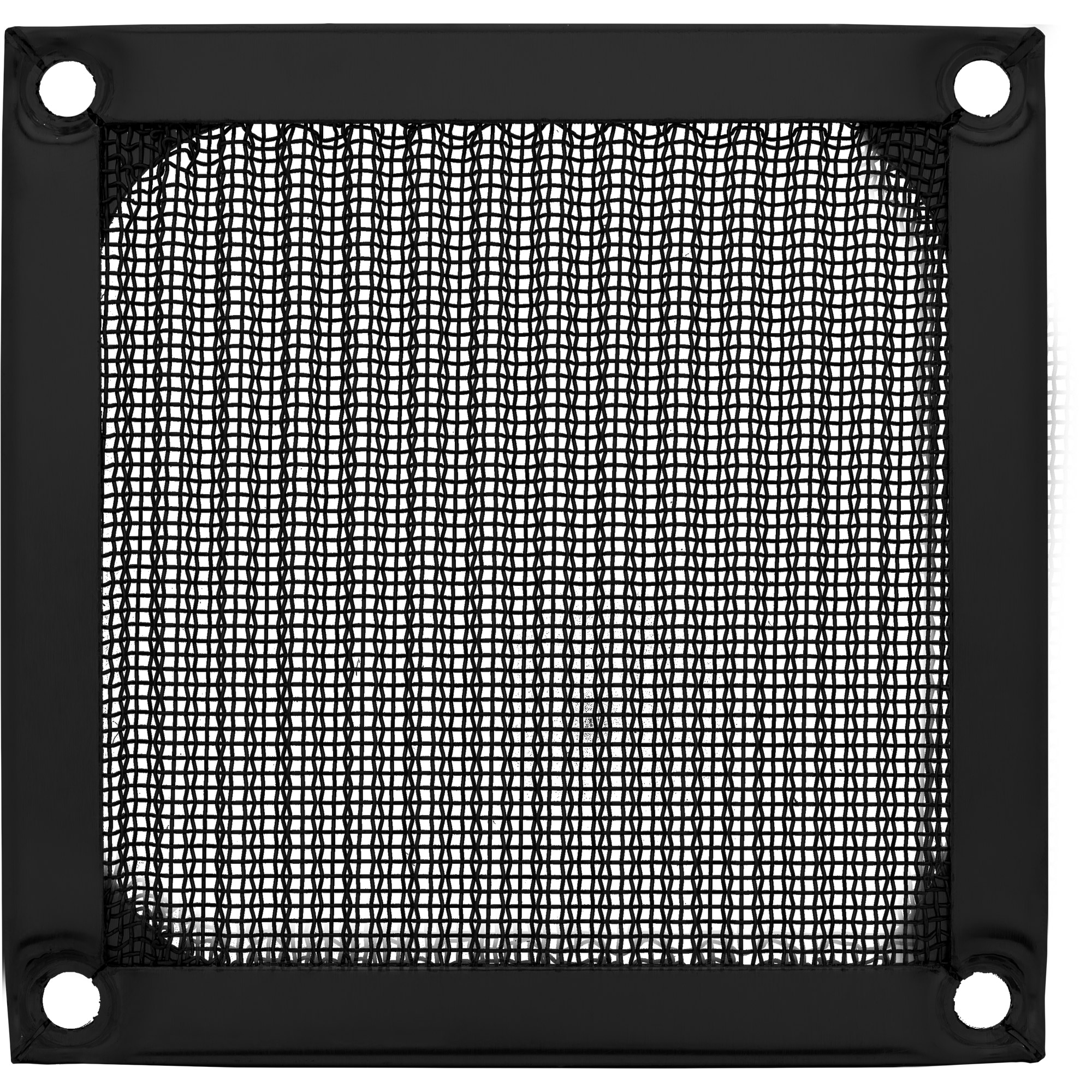 Inline® Lüftergitter, Aluminium Filter, 80x80mm, schwarz