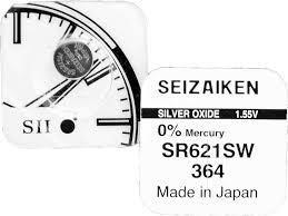 1x SR621SW SR60 364 Silberoxid Batterie Seizaiken 1,55 V