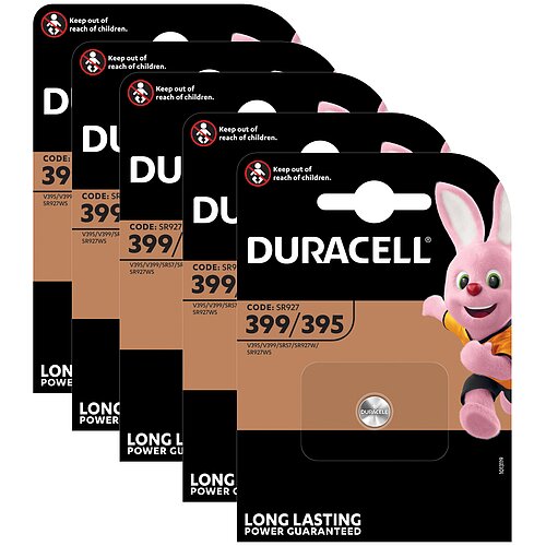 SR57 399 / 395 MultiDrain Silberoxid Batterie Duracell 395 / 399 1,55 V - 5er Verpackung