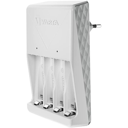 NiMH Akku Plug Ladegerät 0,385A Varta 57657 für AA Mignon AAA Micro inkl. 4 Akkus